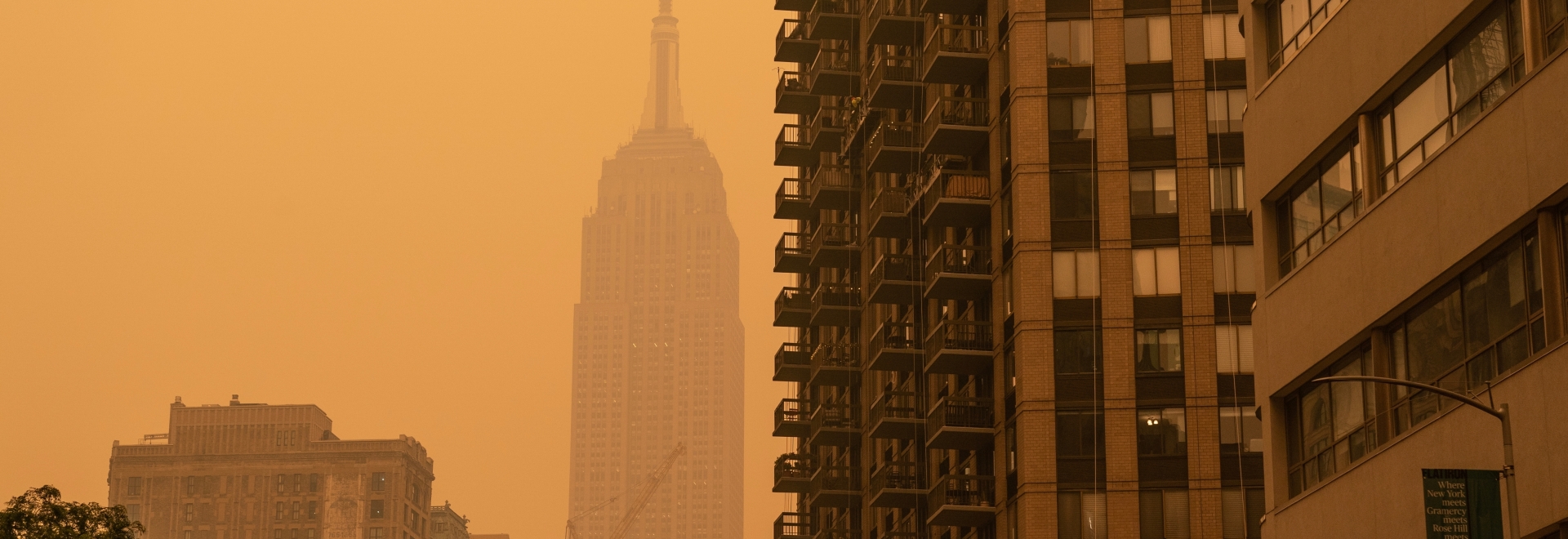 Smoky sky from wildfire smoke