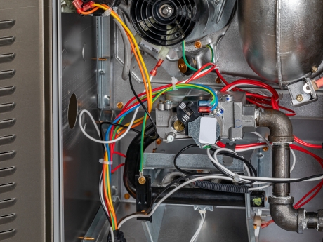 wires of a gas furnace